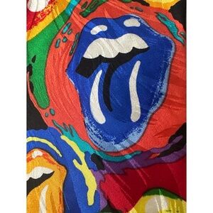 RM STYLE Vintage “Painted Tongues” Rolling Stones Silk Tie